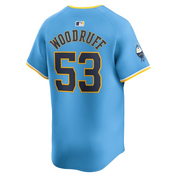 Brandon Woodruff Milwaukee Brewers Nike City Connect Limited Player Jersey - Powder Blue