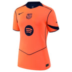 Barcelona Nike Women's 2025/26 Third Replica Custom Jersey - Orange/Gold/Blue