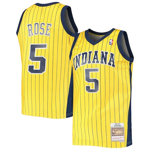 Jalen Rose Indiana Pacers 1999/00 Hardwood Classics Swingman Jersey - Gold
