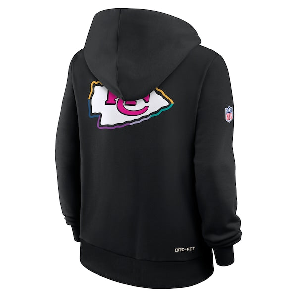 Kansas City Chiefs Nike Women's 2025 NFL Crucial Catch Sideline Standard Issue Dri-FIT Hoodie - Black