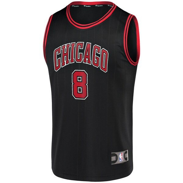 Zach LaVine Chicago Bulls  Fast Break Team Replica Jersey Black - Statement Edition