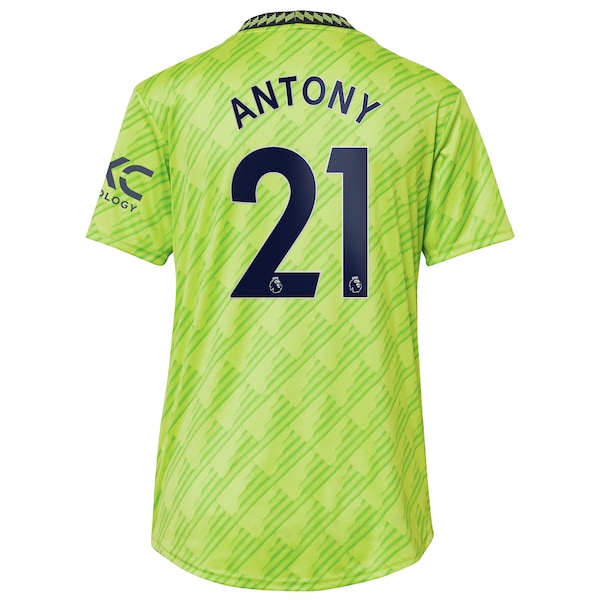 Antony Manchester United adidas Women's 2022/23 Third Replica Player Jersey - Neon Green