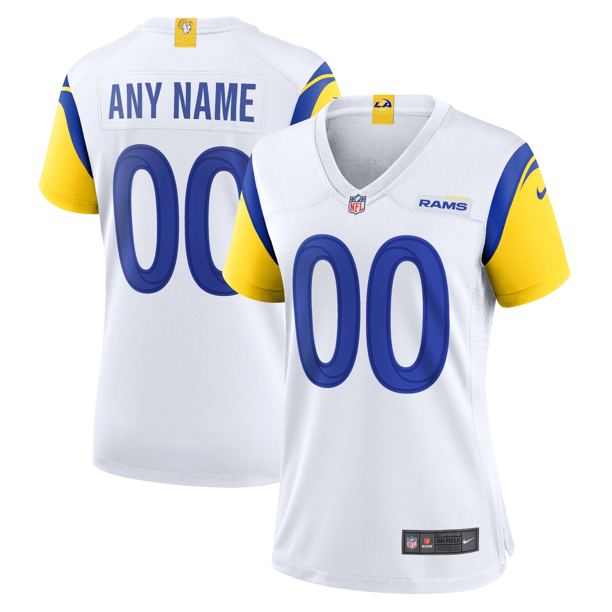 Los Angeles Rams Nike Women's 2025 Rivalries Collection Custom Game Jersey - Midnight Blue/White/Royal