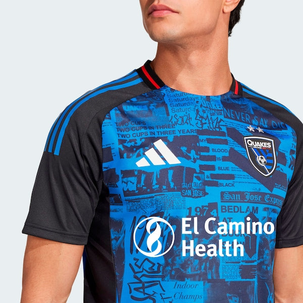 San Jose Earthquakes adidas 2025 Headliner Authentic Jersey - Black