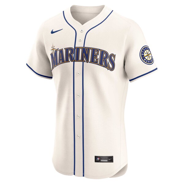 Seattle Mariners Nike Alternate Vapor Premier Elite Patch Jersey - Cream