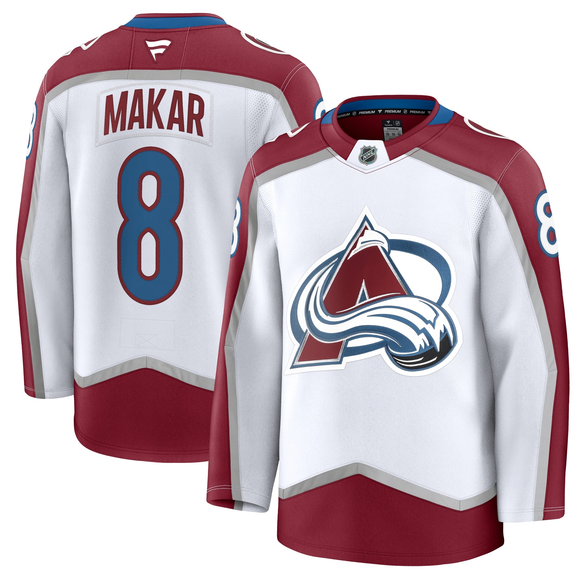 Cale Makar Colorado Avalanche  Home Premium Jersey - Burgundy/Navy/White