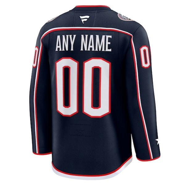 Columbus Blue Jackets  Home Premium Custom Jersey - Navy/White