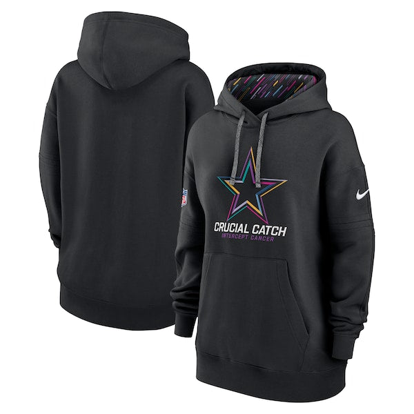 Dallas Cowboys Nike Women's 2024 NFL Crucial Catch Club Pullover Hoodie - Black