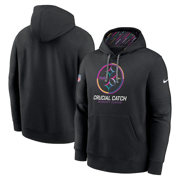 Pittsburgh Steelers Nike 2024 NFL Crucial Catch Club Pullover Hoodie - Black