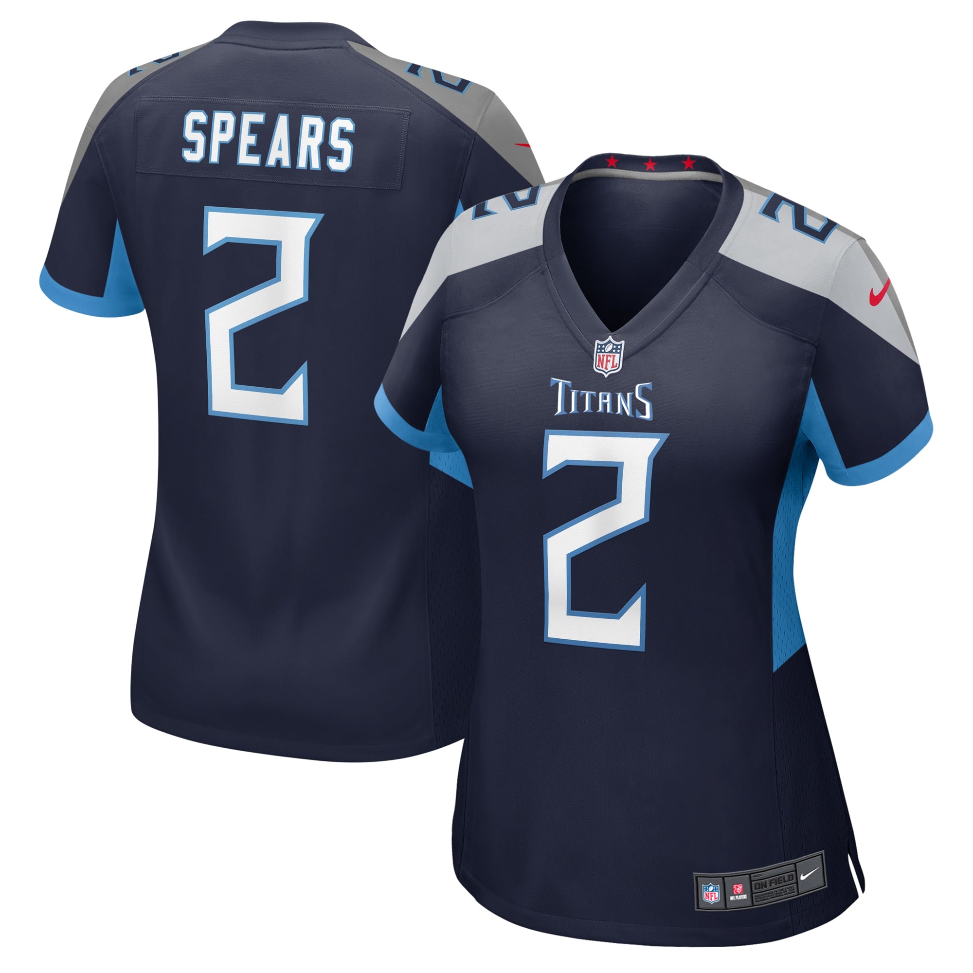 Tyjae Spears Tennessee Titans Nike Women's Team Game Jersey -  Light Blue/Navy