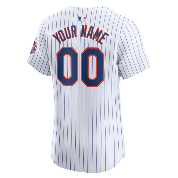 New York Mets Nike Home Elite Custom Jersey - White