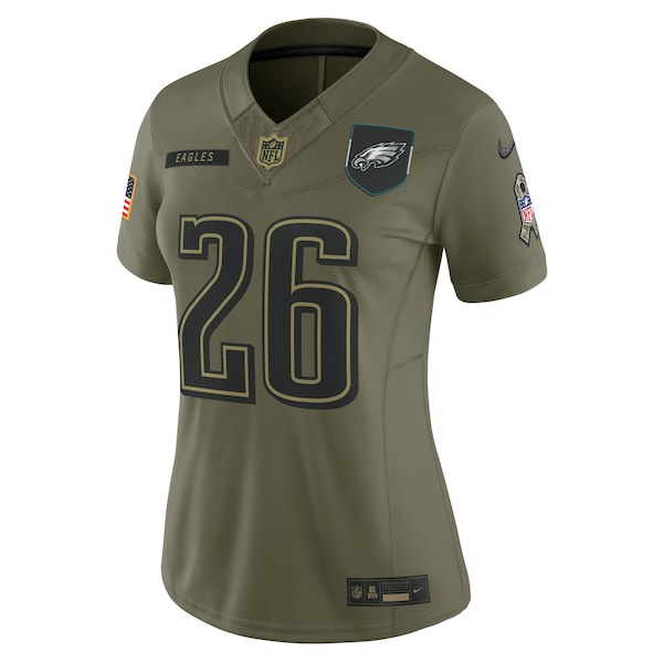 Saquon Barkley Philadelphia Eagles Nike Women's 2025 Salute to Service Limited Jersey - Olive