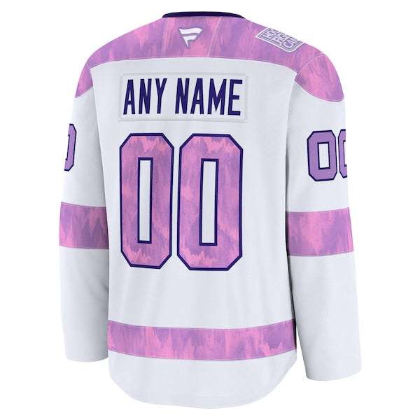 Detroit Red Wings  2024 Hockey Fights Cancer Custom Practice Jersey - White