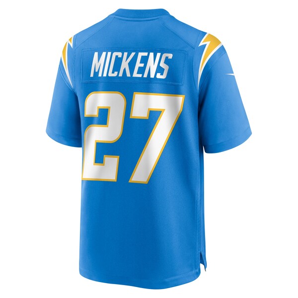 R.J. Mickens Los Angeles Chargers Nike Team Game Jersey -  Powder Blue