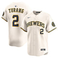 Brice Turang Milwaukee Brewers Nike Home Limited Player Jersey - Cream