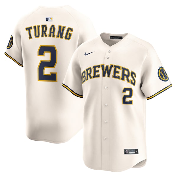Brice Turang Milwaukee Brewers Nike Home Limited Player Jersey - Cream
