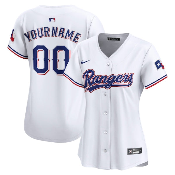 Texas Rangers Nike Women's Home Limited Custom Jersey - White