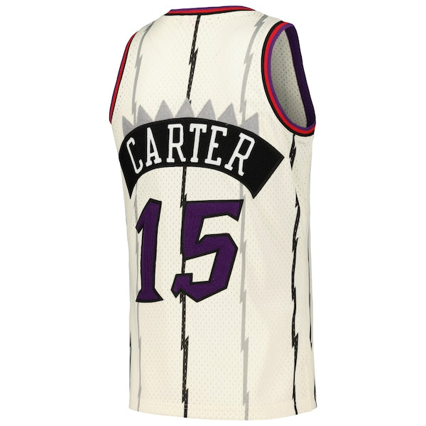 Vince Carter Toronto Raptors Chainstitch Swingman Jersey - Cream