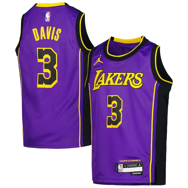 Anthony Davis Los Angeles Lakers Jordan Brand Youth Swingman Jersey - Statement Edition - Purple