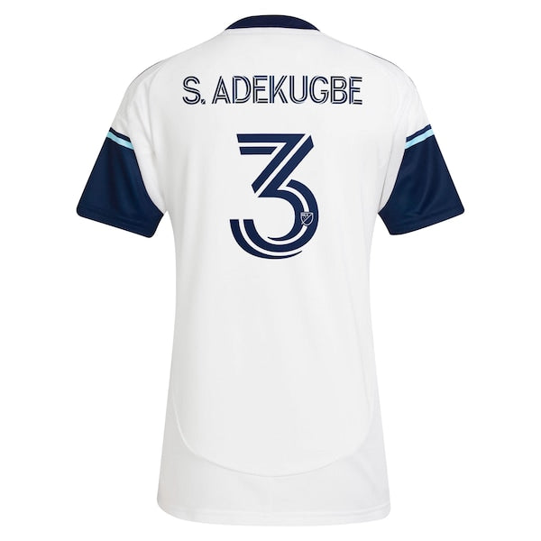 Samuel Adekugbe Vancouver Whitecaps FC adidas Women's 2025 The Peak Replica Player Jersey - White