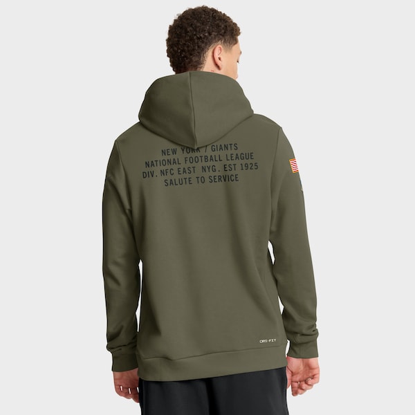 New York Giants Nike 2025 Salute to Service Sideline Standard Issue Dri-FIT Hoodie - Olive