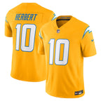 Justin Herbert Los Angeles Chargers Nike Alternate Charger Power Vapor F.U.S.E. Limited Jersey - Gold/Royal/Navy/Powder Blue