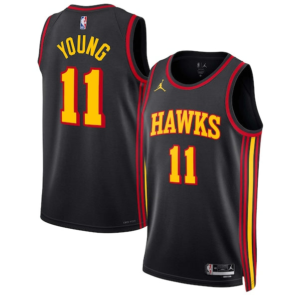 Trae Young Atlanta Hawks Jordan Brand Unisex Swingman Jersey - Statement Edition - Black
