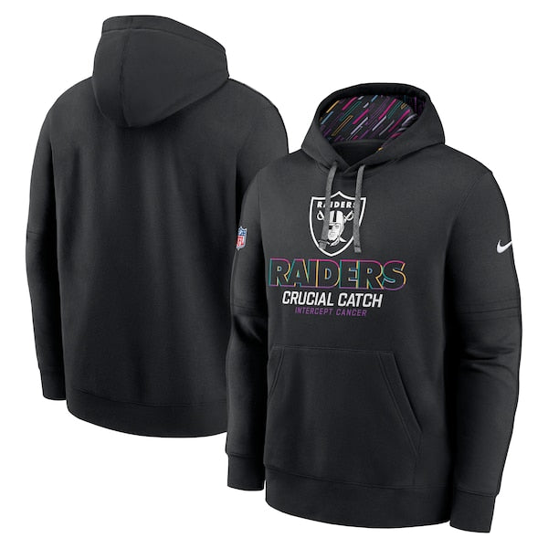 Las Vegas Raiders Nike 2024 NFL Crucial Catch Club Pullover Hoodie - Black