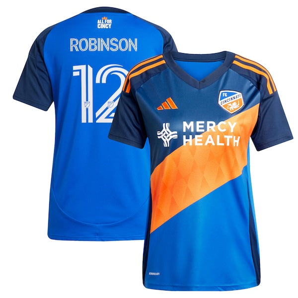 Miles Robinson FC Cincinnati adidas Women's 2025 Orange and Blue Legacy Kit Replica Player Jersey - Blue