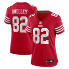 Ross Dwelley San Francisco 49ers Nike Women's Team Game Jersey -  Scarlet