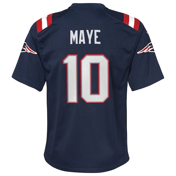 Drake Maye New England Patriots Nike Youth 2024 NFL Draft First Round Pick Player Game Jersey - Navy