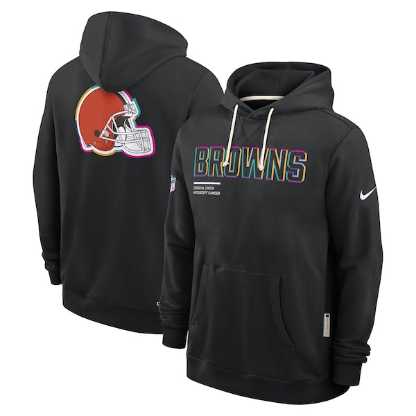 Cleveland Browns Nike 2025 NFL Crucial Catch Sideline Standard Issue Dri-FIT Hoodie - Black