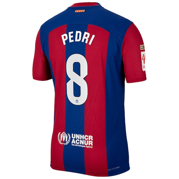 Pedri Barcelona Nike 2023/24 Home Authentic Jersey - Royal/Aqua/White
