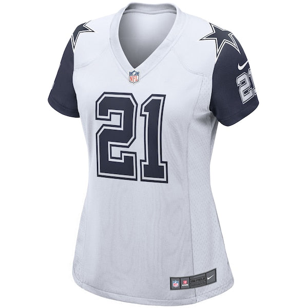 Ezekiel Elliott Dallas Cowboys Nike Women's Alternate Game Jersey - White/Navy