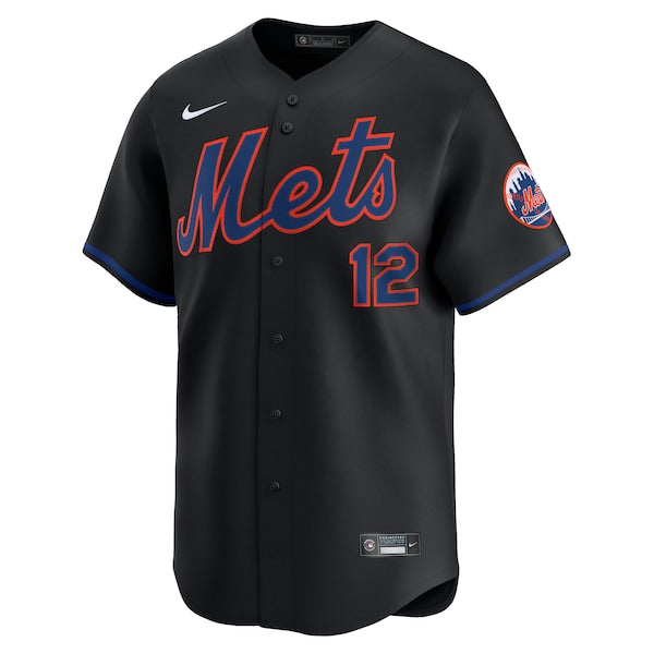 Francisco Lindor New York Mets Nike Alternate Limited Jersey - Black
