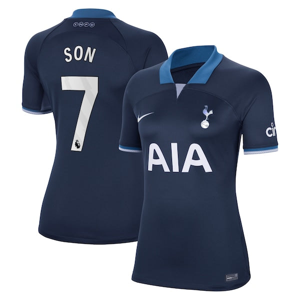 Son Heung-Min Tottenham Hotspur Nike Women's 2023/24 Away Stadium Replica Player Jersey - Navy/Tan/White