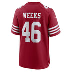 Jon Weeks San Francisco 49ers Nike Team Game Jersey -  Scarlet