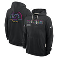 Los Angeles Rams Nike 2025 NFL Crucial Catch Sideline Standard Issue Dri-FIT Hoodie - Black