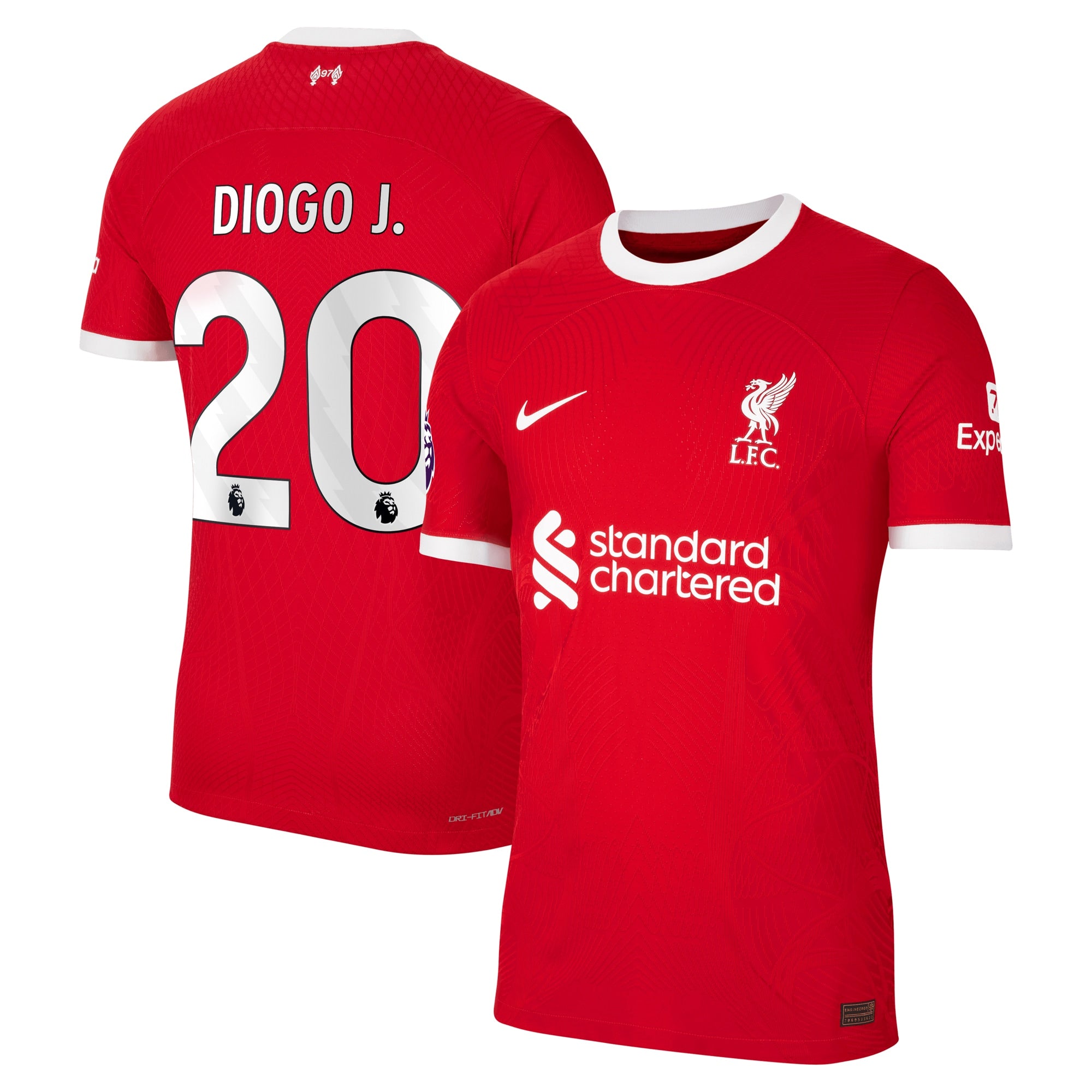 Diogo Jota Liverpool Nike 2023/24 Away Authentic Player Jersey - White/Red