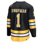 Jeremy Swayman Boston Bruins  Home Breakaway Player Jersey - Black