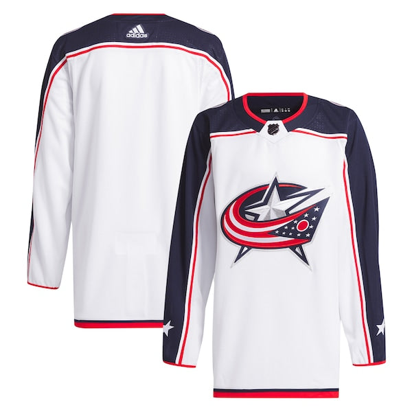 Columbus Blue Jackets adidas Away Primegreen Authentic Jersey - White