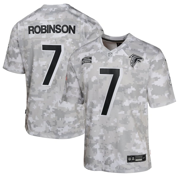 Bijan Robinson Atlanta Falcons Nike Youth 2024 Salute to Service Game Jersey - Arctic Camo