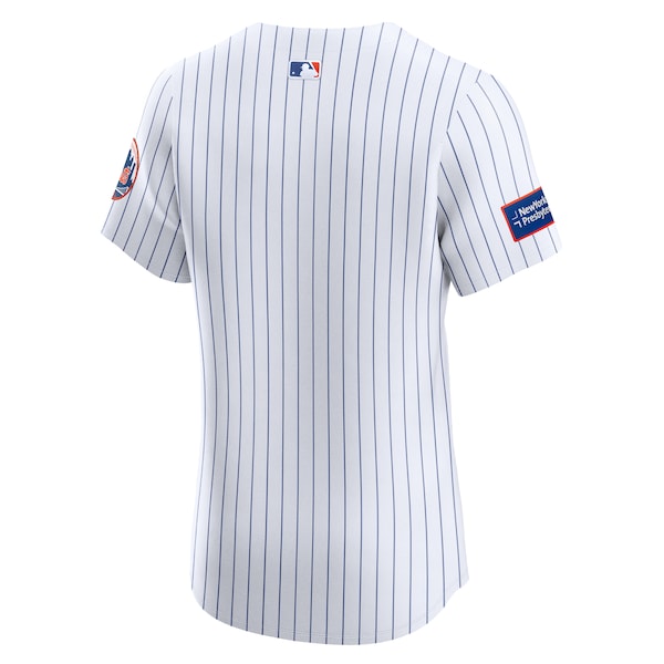 New York Mets Nike Home Elite Patch Jersey - White