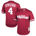 Lenny Dykstra Philadelphia Phillies Youth Cooperstown Collection Mesh Batting Practice Jersey - Burgundy