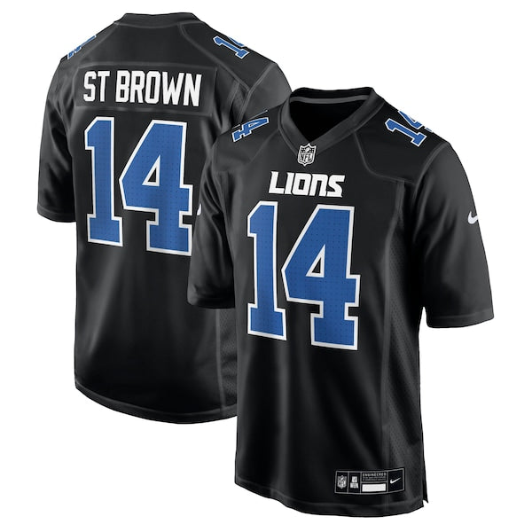 Amon-Ra St. Brown Detroit Lions Nike Carbon Fashion Jersey - Carbon Black