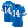 Amon-Ra St. Brown Detroit Lions Nike Game Jersey - Blue/White