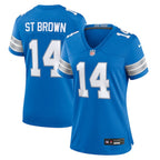 Amon-Ra St. Brown Detroit Lions Nike Women's Team Game Jersey - Blue/White