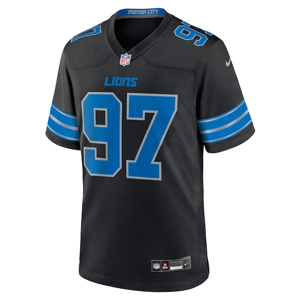 Aidan Hutchinson Detroit Lions Nike 2nd Alternate Game Jersey - Black/Blue/White