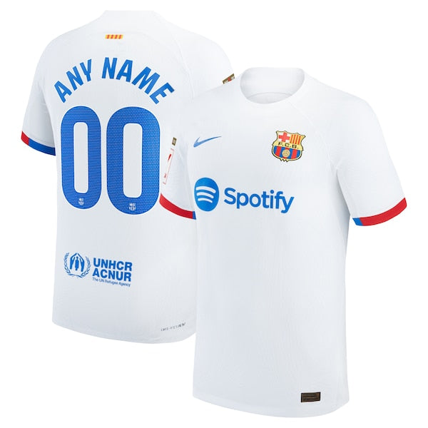 Barcelona Nike 2023/24 Away Custom Authentic Jersey - White