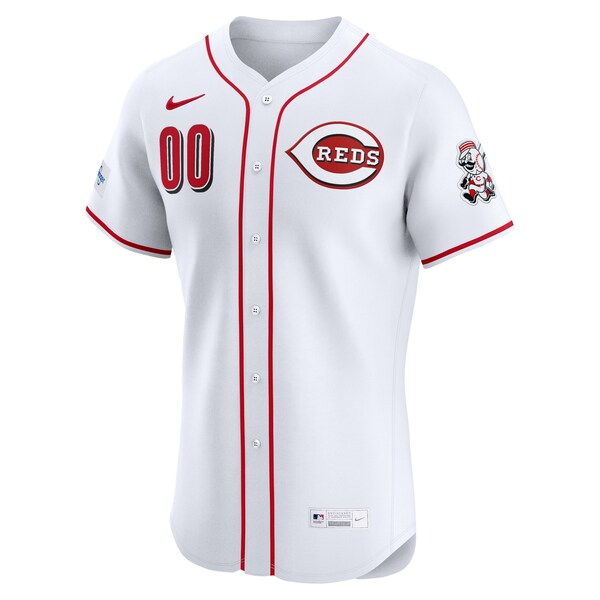 Cincinnati Reds Nike Home Elite Sponsor Patch Pick-A-Player Retired Roster Jersey - White